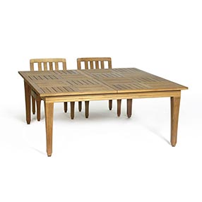 Palazzio 70" Square Table Teak